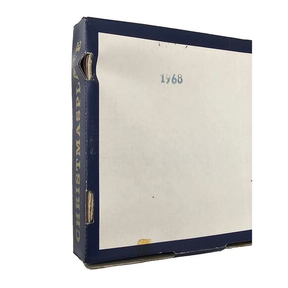 Vintage Bareuther Germany Bavarian China 1968 Christmas Plate Blue "The Chapel"" - Picture 8 of 9